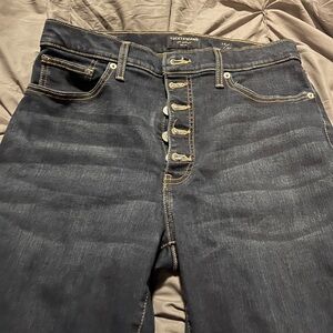 Lucky Brand dark blue Button-Fly Jeans